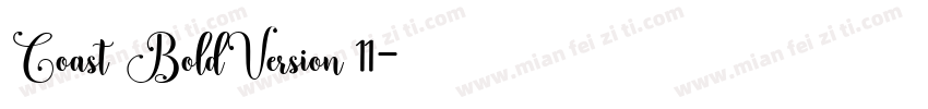 Coast BoldVersion 11字体转换